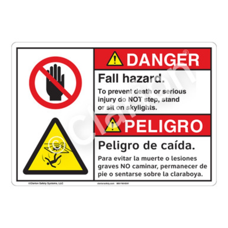 Danger Fall Hazard Sign (F1231-)
