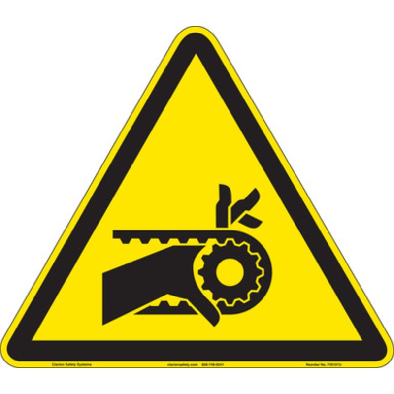Hand entanglement/notched belt drive (FIS1013-)