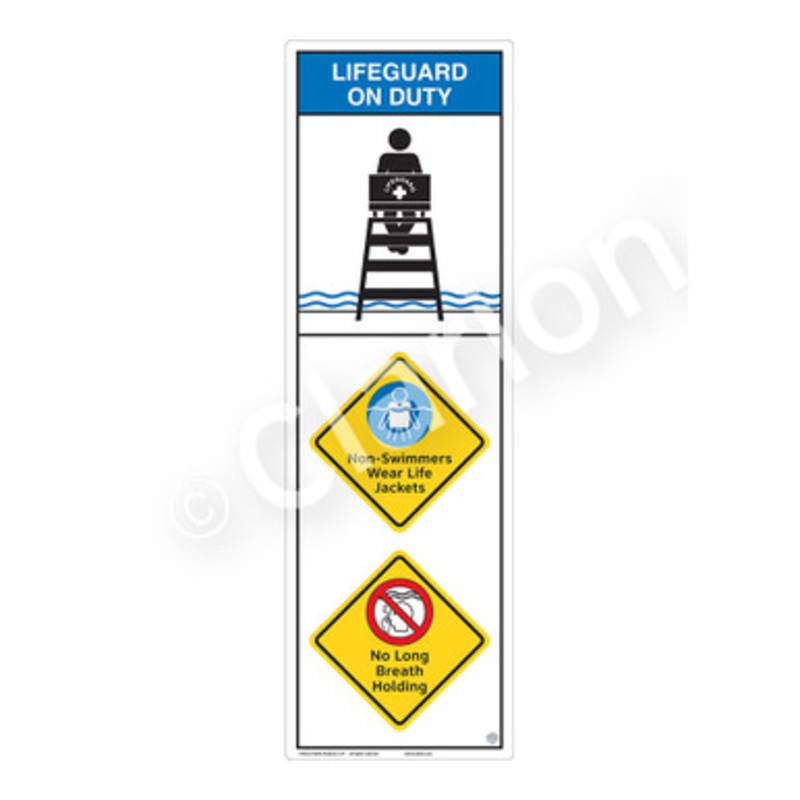 Lifeguard on Duty Non-Swimmers Life Jackets Sign (WSS2318-e)
