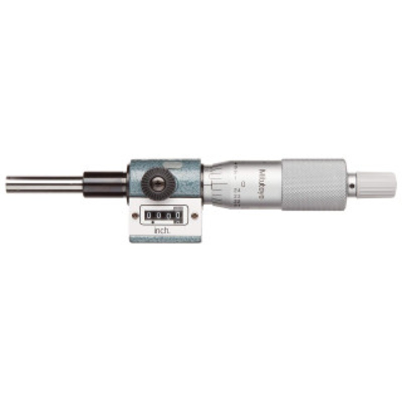 Mitutoyo Micrometer Head Series 250-with Digit Counter, Range 0-1, Accuracy .0001, Stem Diameter .375 – 250-312