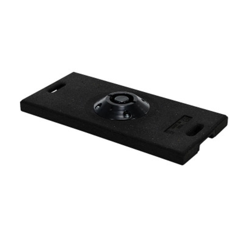 Rubber Large Base with Handles 14in x 30in x 2in, Black