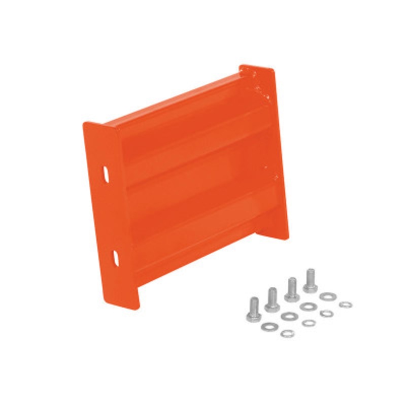 Steel 2 Ribbed Bolt On Style Guard Rail, 6in Length, Orange