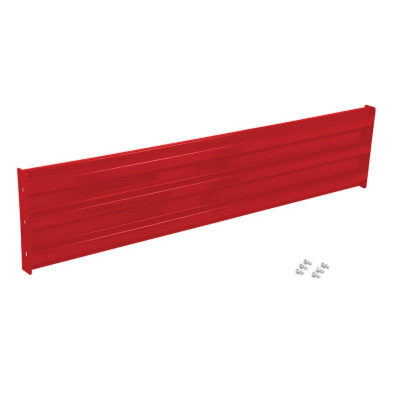Steel Bolt On Style Guard Rail, 65.875in Length, Red