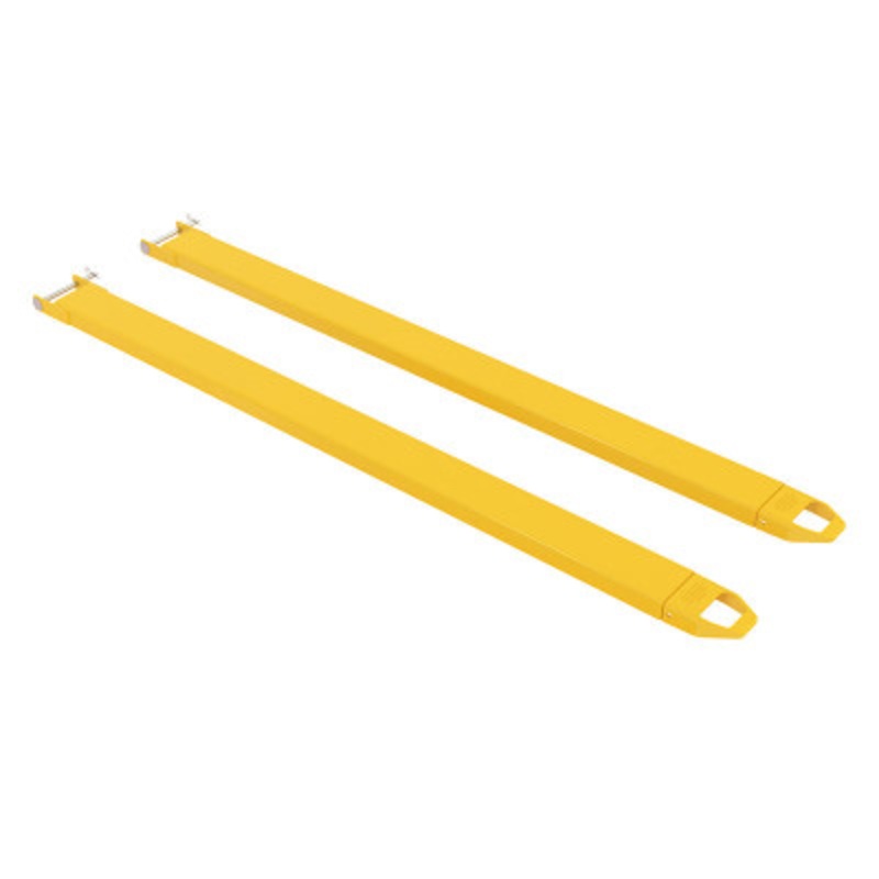 Steel Pin Style Fork Extensions, 5 x 96, 4,000 lb., Yellow