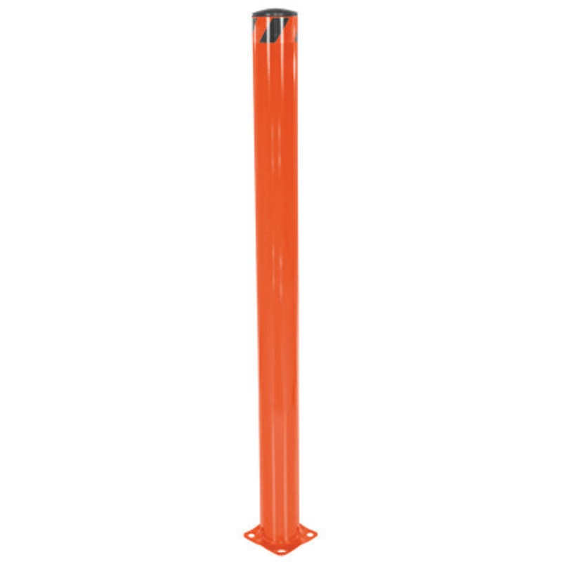 Steel Pipe Safety Bollard, 72in x 5-1/2in, Orange