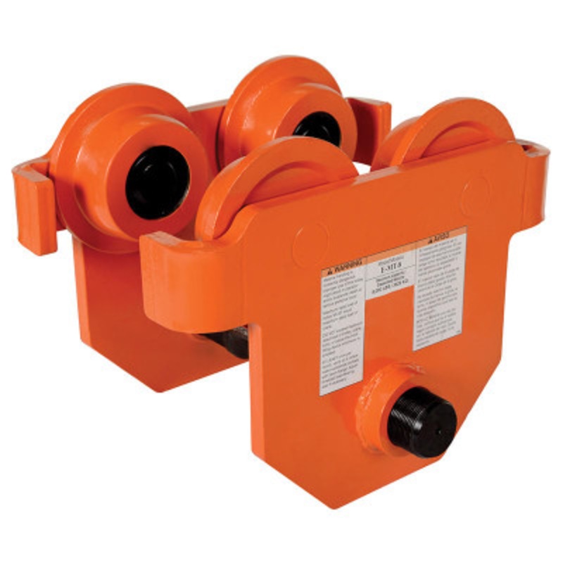 Steel Push Eye Manual Trolley, 8000 lb., Orange