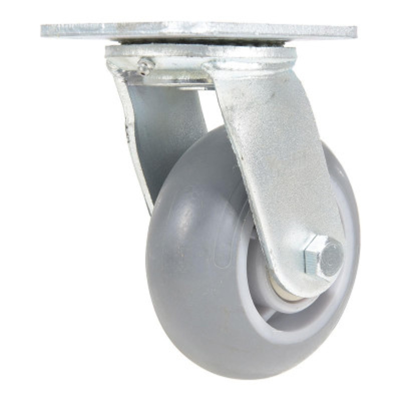 ThermoSwivel,Rigid Caster, 5 x 2in Width 551lb, Light, Gray