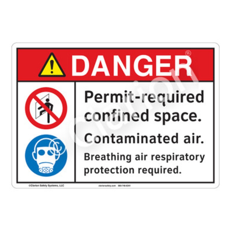 Danger Permit Required Sign (F1207-)