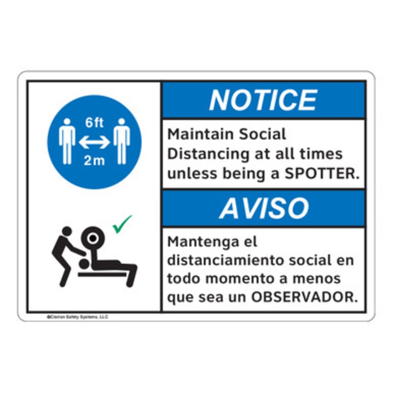 Notice/Maintain Social Distancing (FL1127-)