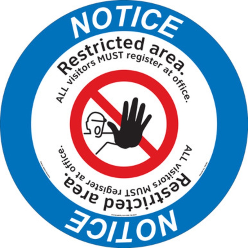 Notice/Restricted area Floor Marker (FM183-)