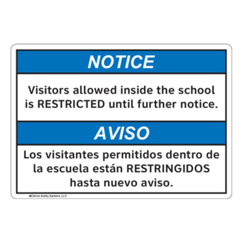 Notice/Visitors Allowed Inside (FL1138-)