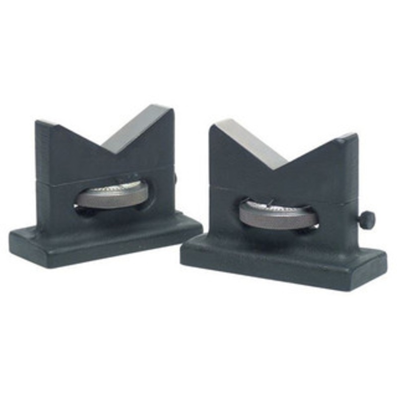 Precise Micro-Rise High Precision Adjustable V Block Set, 2 piece Set