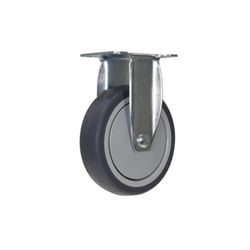 Rigid Caster, 5 x 1in Width 308 lb., Dark, Gray/Light, Gray