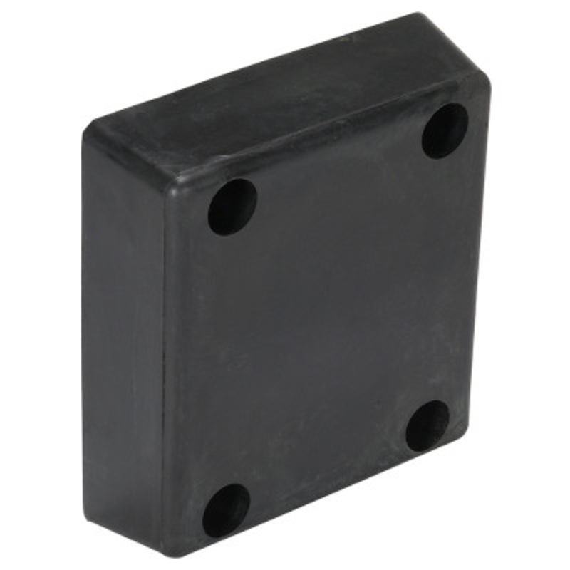 Rubber Molded Bumper, 12-13/16 x 11-13/16 x 3-7/8in, Black