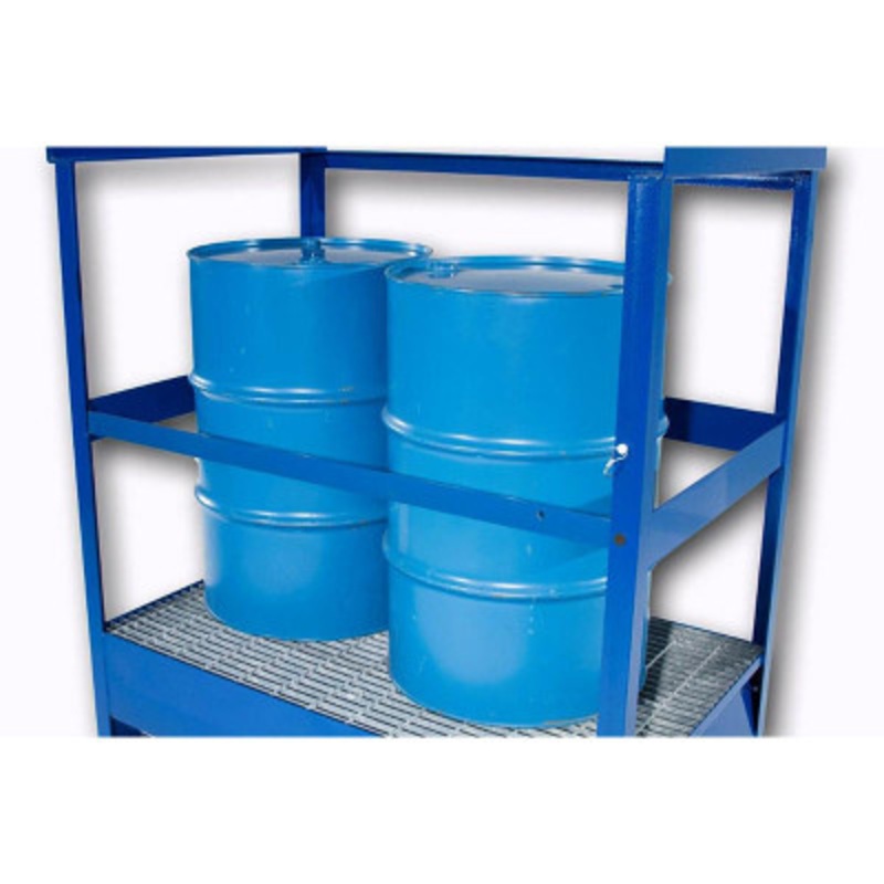 Security Bar For Stackable Transport Pallet With Side Rails, Blue