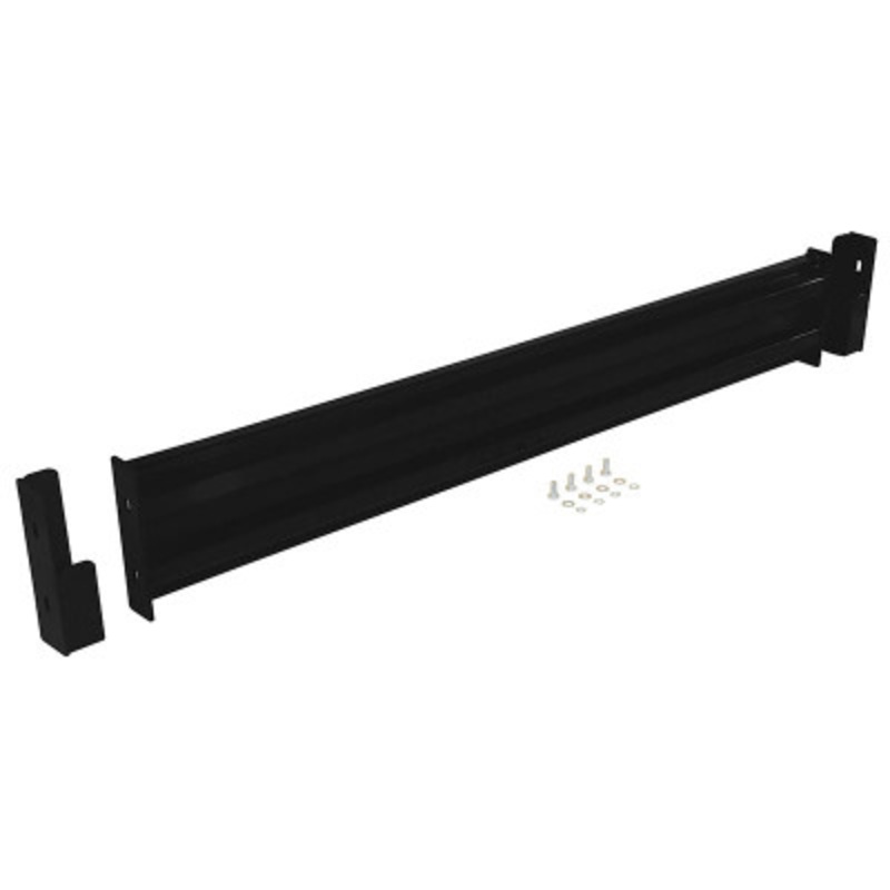 Steel 2 Ribbed Dropin Style Guard Rail, 66in Length, Black