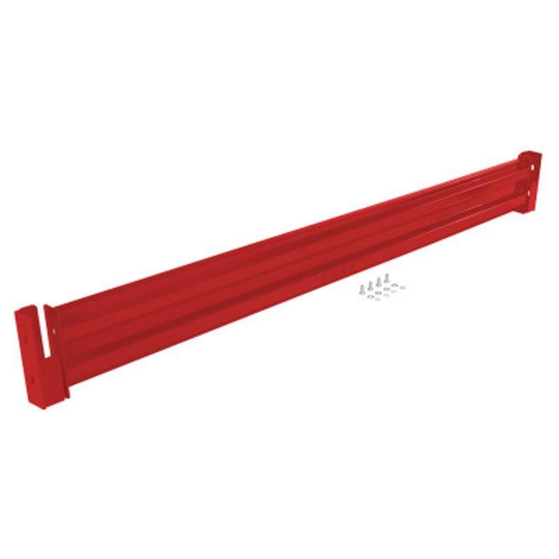 Steel 2 Ribbed Dropin Style Guard Rail, 90in Length, Red