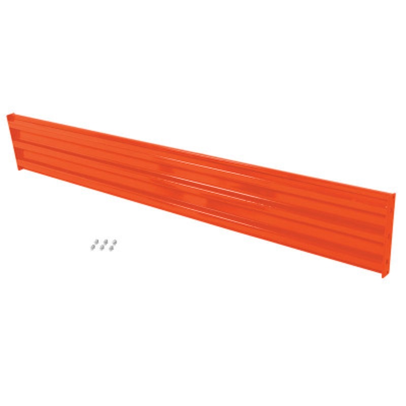 Steel Bolt On Style Guard Rail, 113.875in Length, Orange