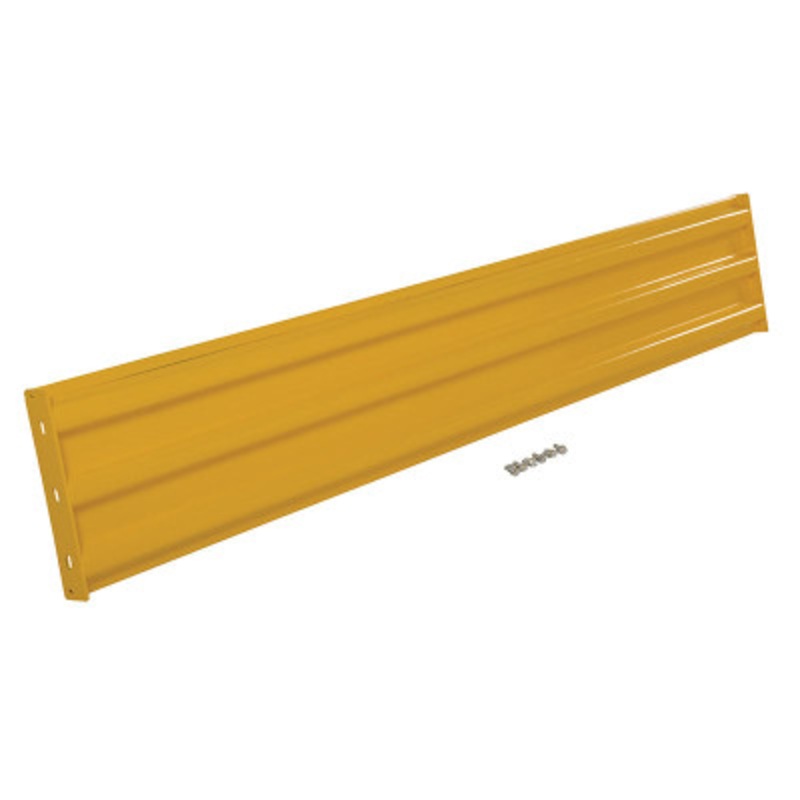 Steel Bolt On Style Guard Rail, 89.875in Length, Yellow