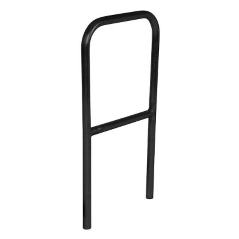 Steel Safety Railing, 2 Ft. Length, Black
