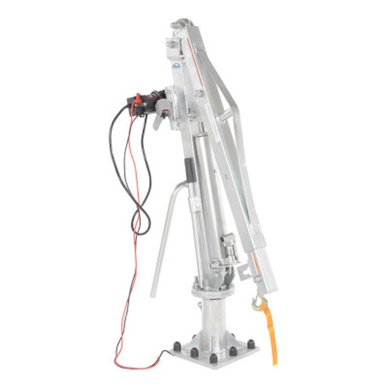 Winch Truck Jib Crane, 52in Reach, 1,000lb Capacity, Gray