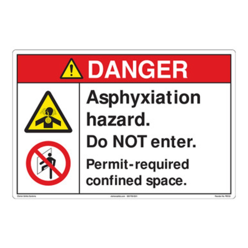 Danger/Asphyxiation Floor Marker (FM102-)