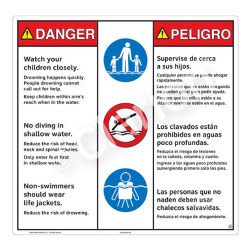 Danger Watch Your Children Sign (WSS3312-b)