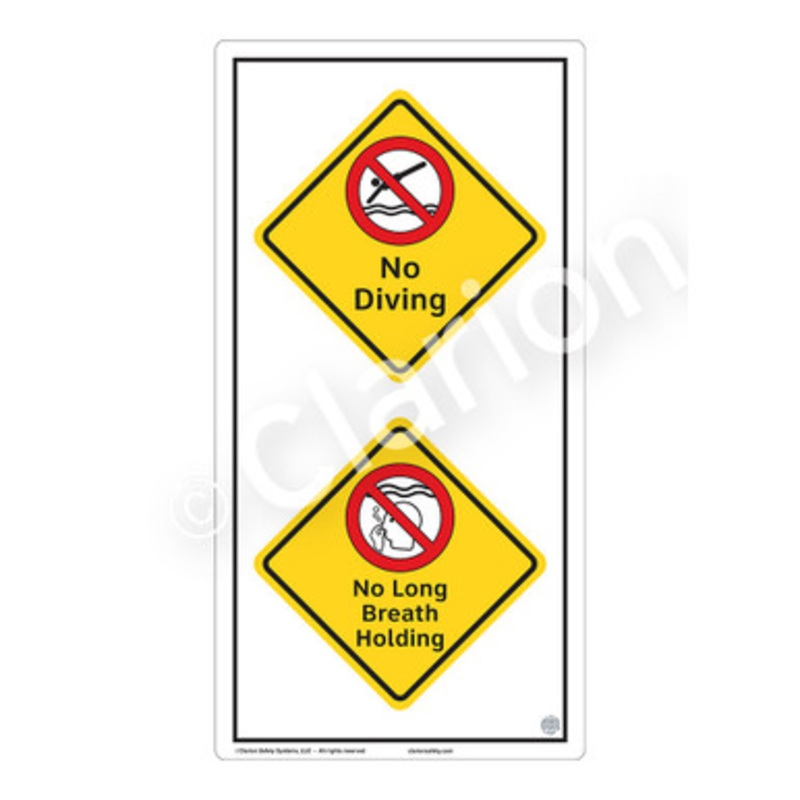 No Diving Sign (WSS2216-e)