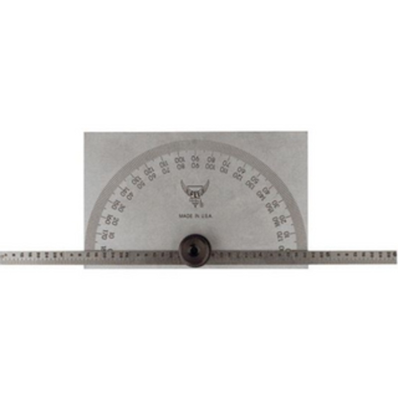 PEC Tool Model #5190 Rectangular Head Protractor with Graduated Rule