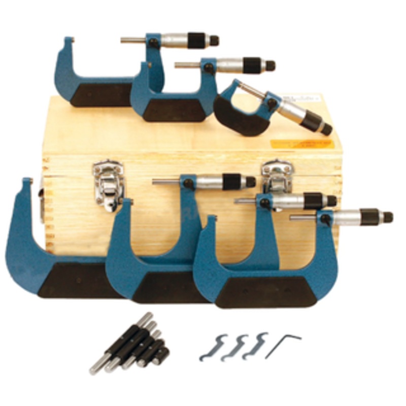 Precise 6 Piece Outside Micrometer Set, 0-6 Range Per Set – 5706