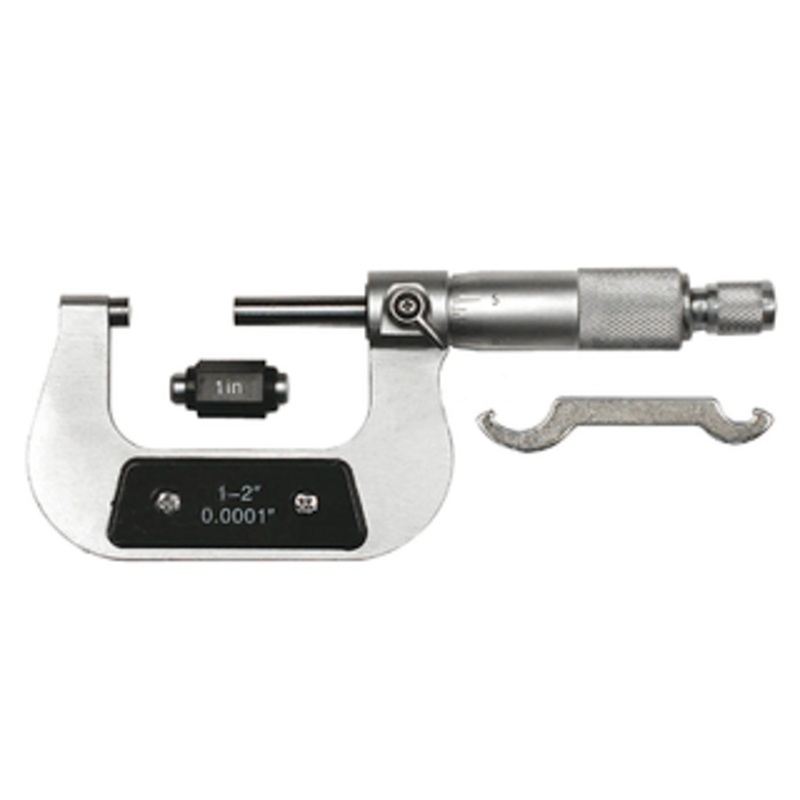 Precise Flat End Spindle Outside Micrometer, 1-2 Range – 1112