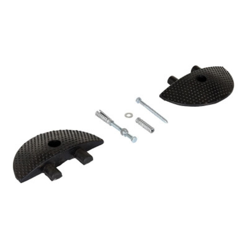 Rubber Heavy Duty Speed Bump Concrete End Caps, Black