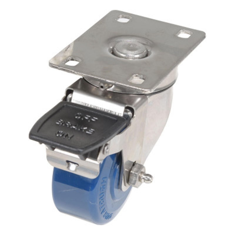 SolidSwivel With Posi-Lock Caster 3 x 1in Width, 300lb, Dark, Blue