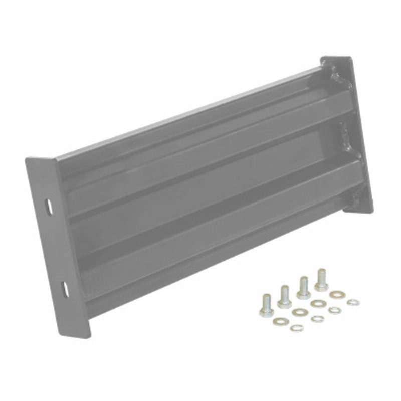 Steel Bolt On Style Guard Rail, 18in Length, Gray Semi Gloss