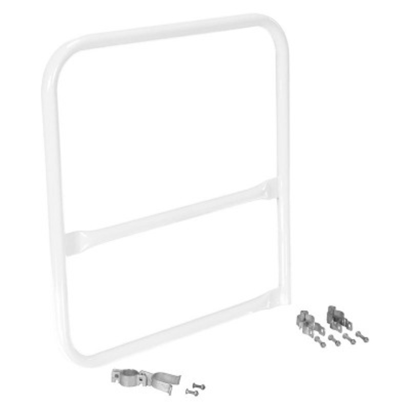 Steel Pipe Safety Railing, Gate B-Shaped 36in x 36in, White
