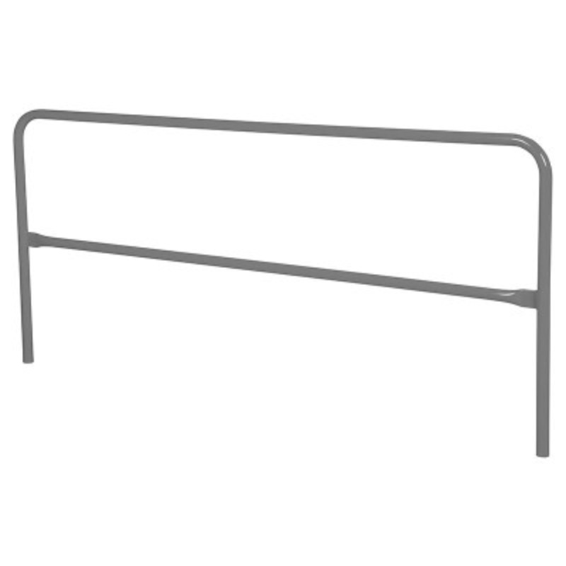 Steel Safety Railing, 10 Ft. Length, Gray Semi Gloss