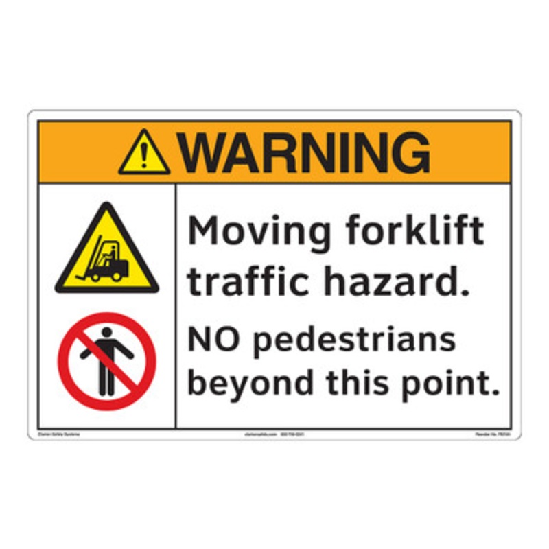 Warning/Moving Forklift Floor Marker (FM164-)