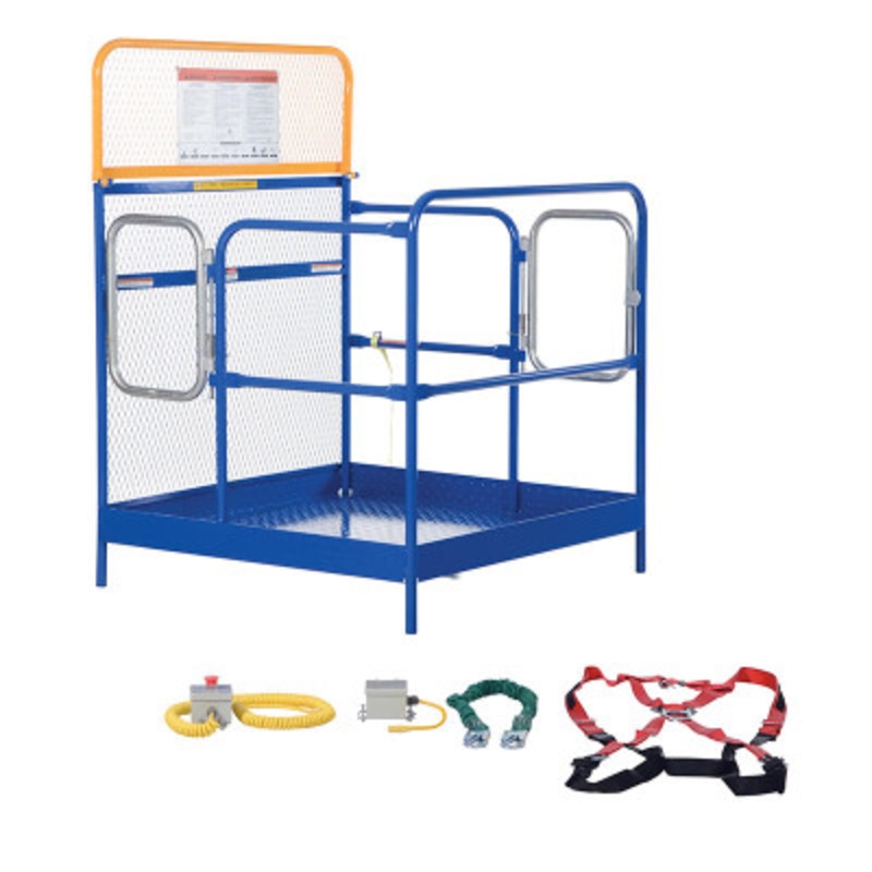 Work Platform With 2 Door Entry, 48 x 48in, 1,000 lb., Blue