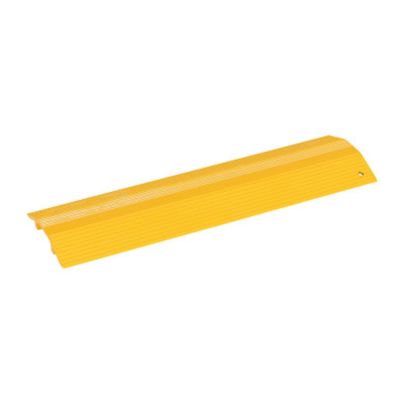 Aluminum Extruded Hose and Cable Crossover, 24in, Yellow