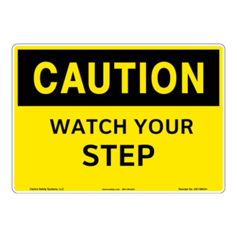 Caution/Watch Your Step Sign (OS1180CH-)