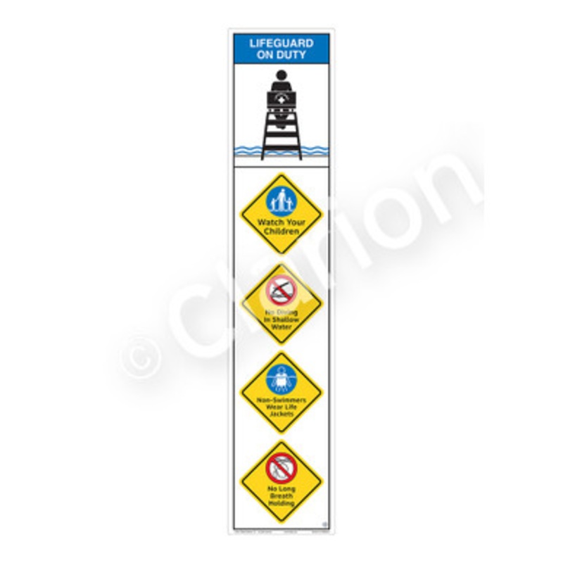 Lifeguard on Duty Watch Your Children Sign (WSS2504-e)