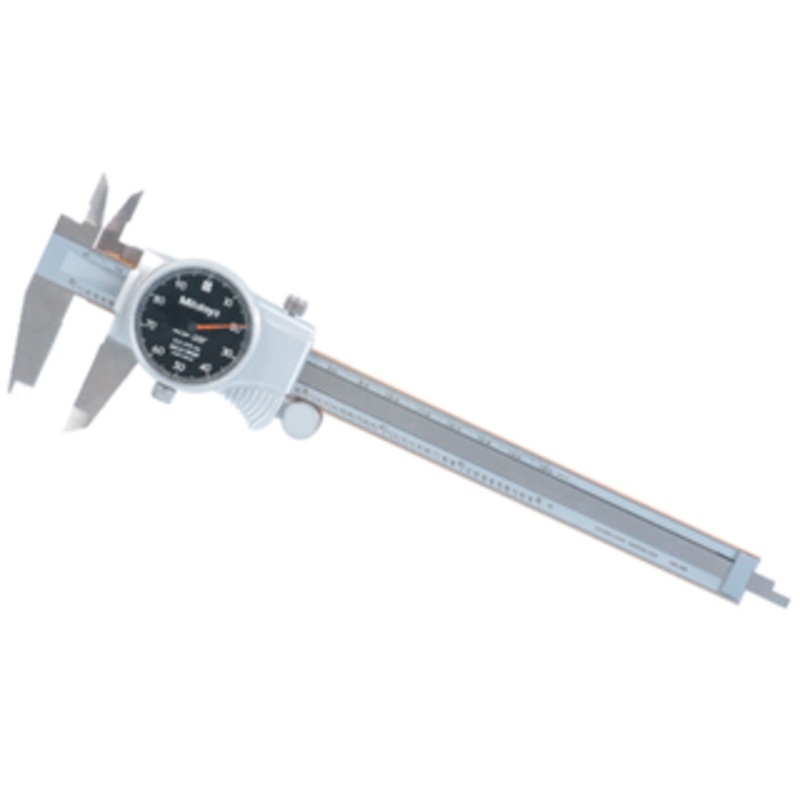 Mitutoyo 0 – 6 Range, Black Face Dial Caliper, Jaw Depth 1-9/16 – 505-742-56J