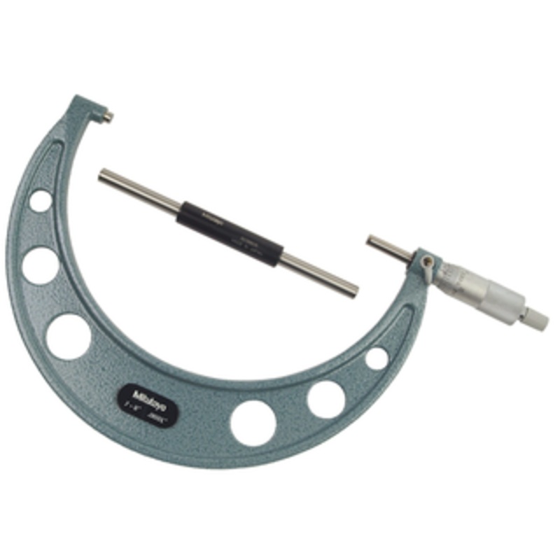 Mitutoyo Flat End Spindle Outside Micrometer, 7-8 Range – 103-222