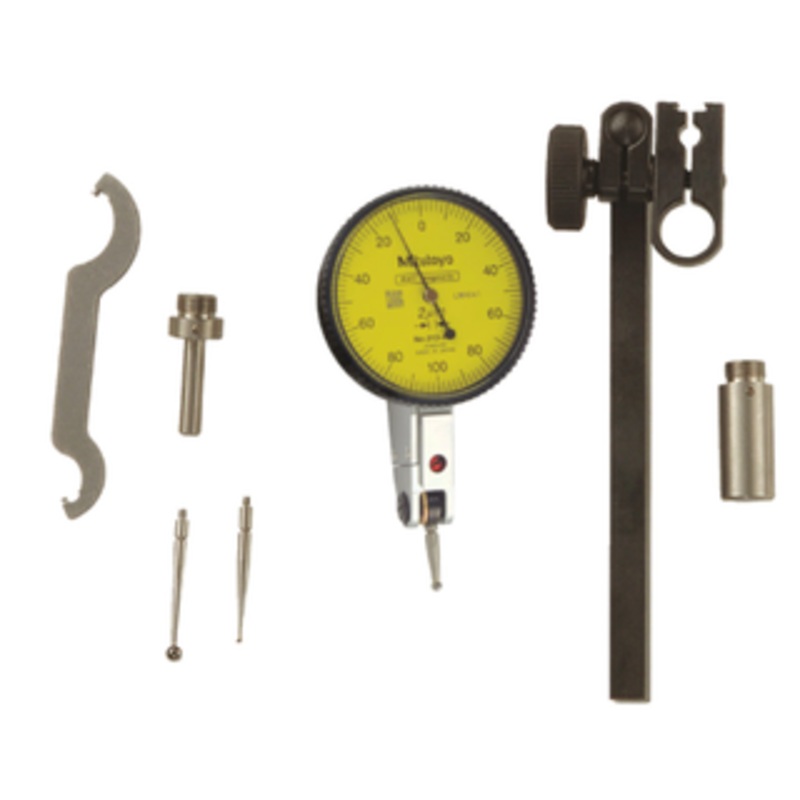 Mitutoyo Horizontal Dial Test Indicator Set, 0 – 0.2mm Range, 0-100-0 Reading – 513-405-10T