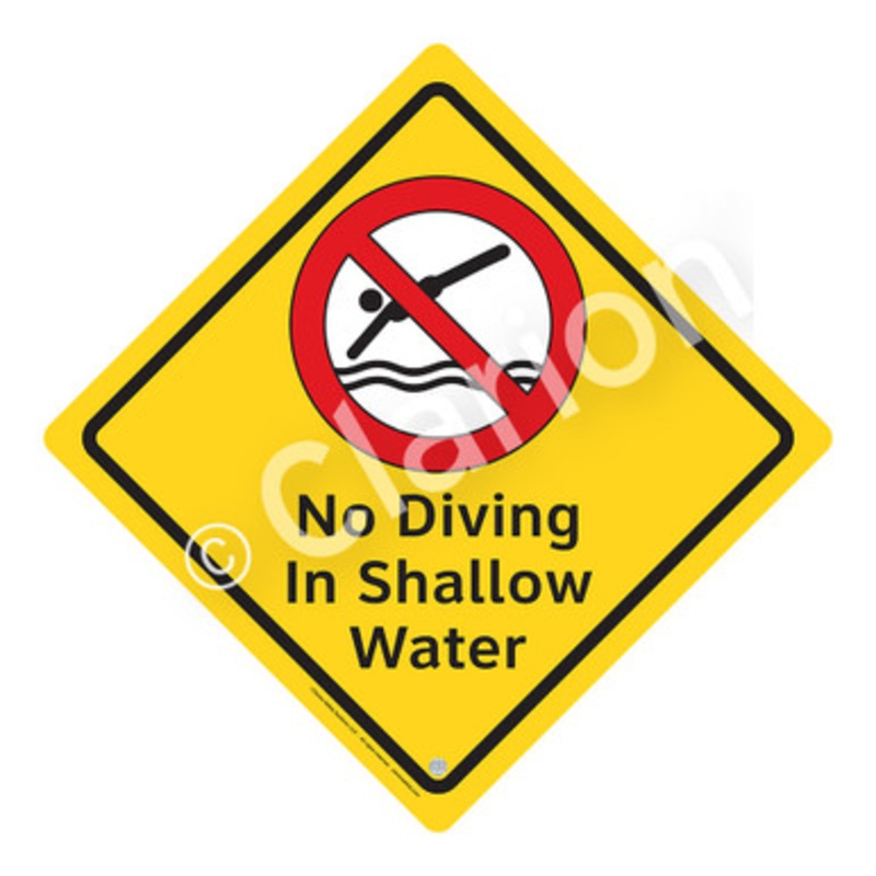 No Diving in Shallow Water Sign (WSS2104-e)