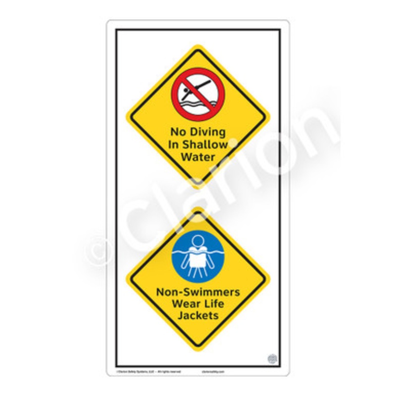 No Diving In Shallow Water Sign (WSS2217-e)