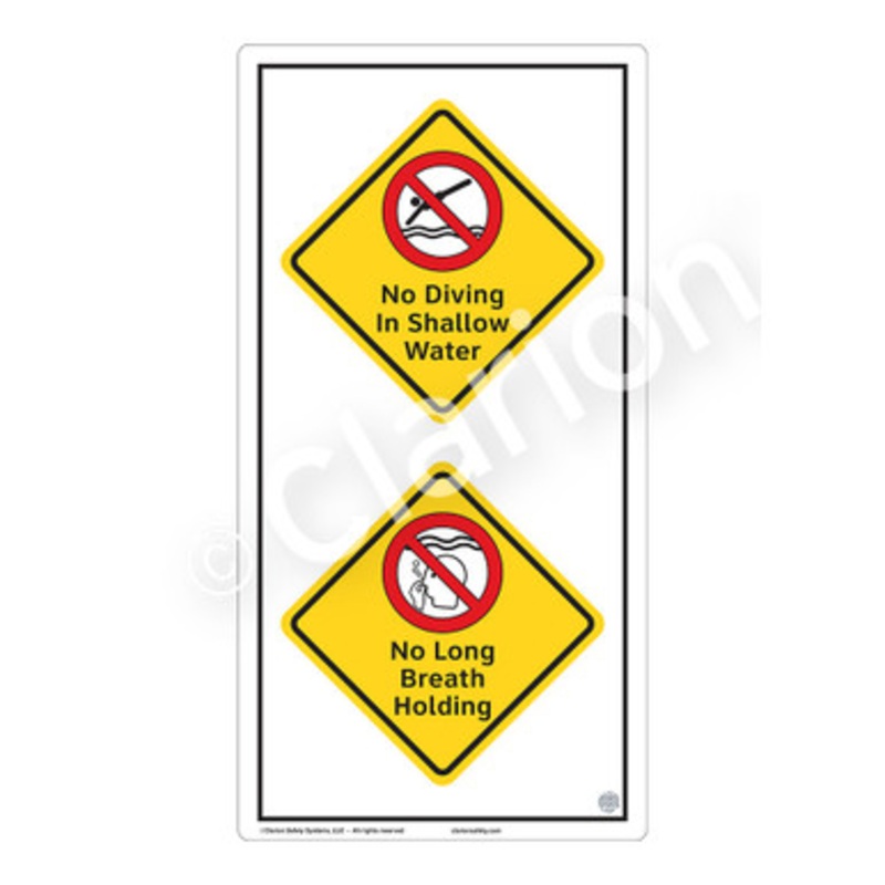 No Diving In Shallow Water Sign (WSS2218-e)