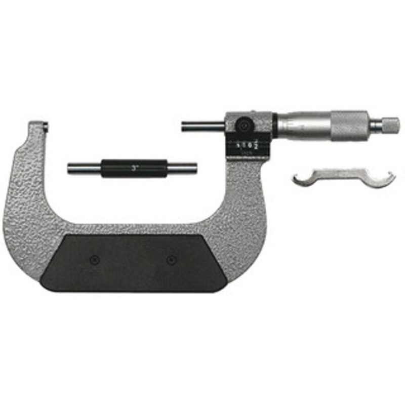 Precise Flat End Spindle Outside Micrometer, 3 – 4 Range – C-193-014