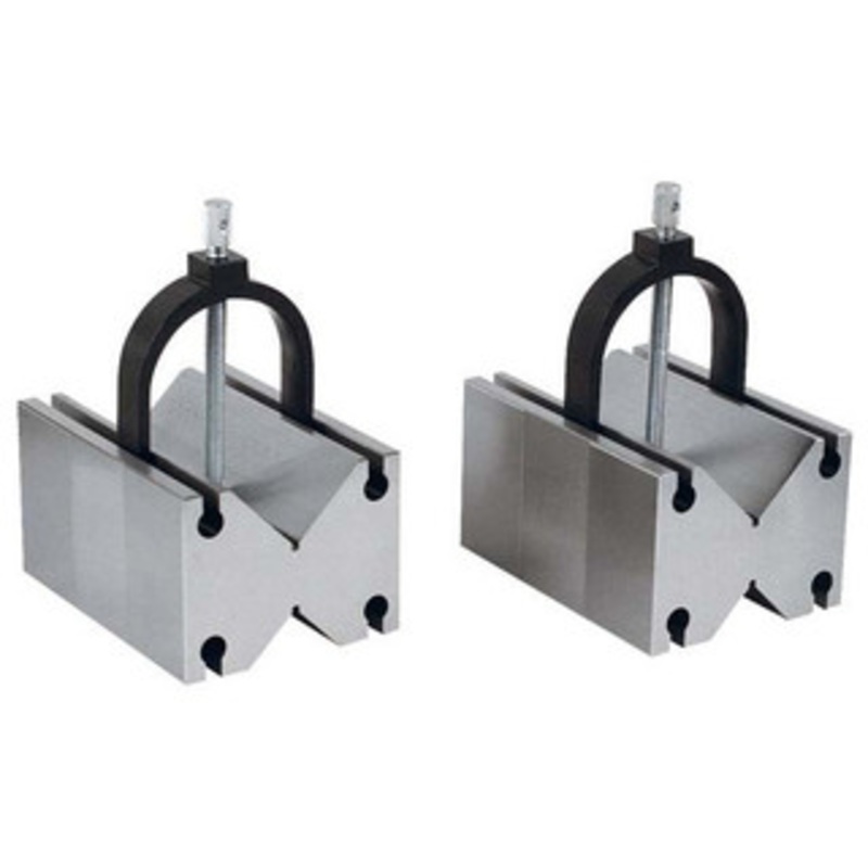 Precise Precision V Blocks & Clamps Set, Matched Pair, 1/4 – 2-1/8 Capacity, 4-7/8 x 3-1/2 x 2-3/4