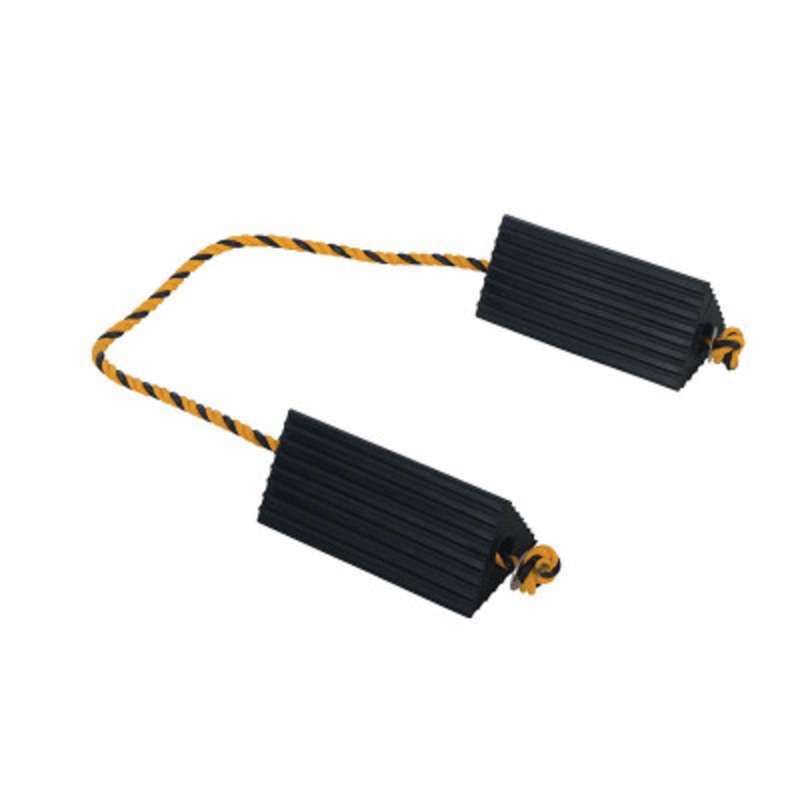 Rubber Airline Wheel Chock 5in x 10in Black